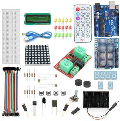 Robomart Arduino Uno R3 2 Channel 12V Relay Starter Kit With 18 Basic Arduino Projects Educational Electronic Hobby Kit