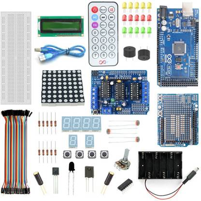 Robomart MEGA 2560 R3+L239D MOTOR DRIVE SHIELD STARTER KIT WITH BASIC ARDUINO PROJECTS Educational Electronic Hobby Kit