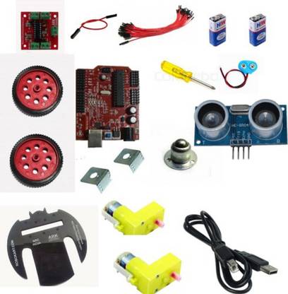 Robokart Obstacle avoidance robot complete kits with Arduino Automotive Electronic Hobby Kit
