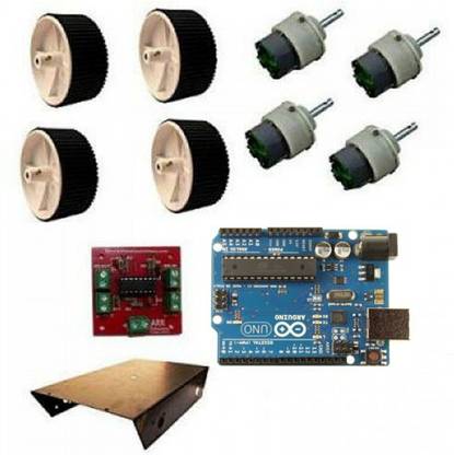 Robokart High Torque Robowar Kit with DC Motors and Arduino Uno Motor Control Electronic Hobby Kit