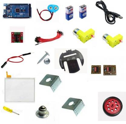 Robokart Touch Screen Wireless Control Robot With Arduino Mega 2560 and RX TX Module Electronic Components Electronic Hobby Kit