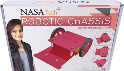 Project Maker Multipurpose acrylic Robotic Chassis with motors and wheels II Robotic platform with motor-wheel set II Arduino and IoT robotic platform with high speed motor set II Smart car robot Educational Electronic Hobby Kit