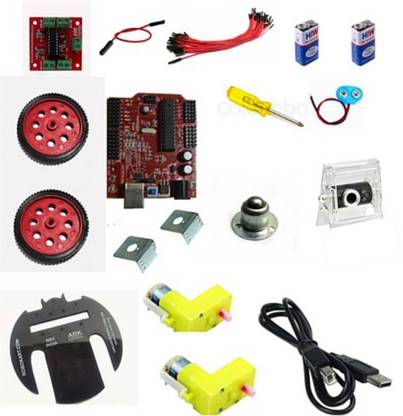 Robokart Sixth Sense Robot with Arduino Atmega 8 bootloaded Educational Electronic Hobby Kit