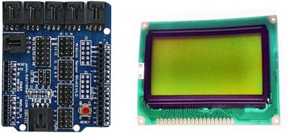 Robomart Robomart Sensor Shield V4 Module,LCD2004 For Arduino UNO MEGA R3 ATMEL AVR Micro Controller Board Electronic Hobby Kit