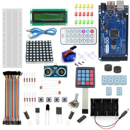 Robomart MEGA ADK R3 + Keypad + Servo Motor Starter Kit Educational Electronic Hobby Kit