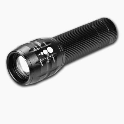 FDP CREE Q5 Flashlight 350 Lumens Super Bright Zoomable Safety White Beam Light Zoom Function for Spot Focus Torch