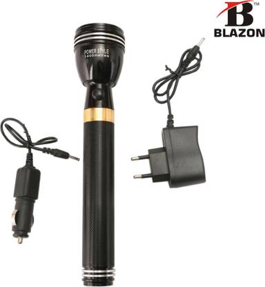 B Blazon Power Style 1400 meters Range Multi Function torch with car Charger Torch