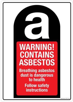 Safety Sign Store WARNING: Asbestos Emergency Sign