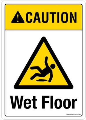 Safety Sign Store CAUTION: Wet Floor Emergency Sign