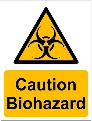 Clickforsign Caution Bio Hazard Emergency Sign