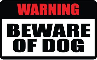 Firrst Safety Beware of Dog Emergency Sign