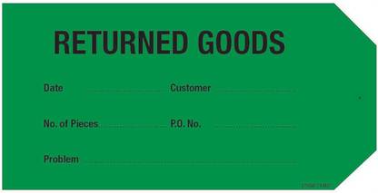 Safety Sign Store Returned Goods Emergency Sign