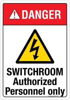 Safety Sign Store Danger: Switch Room Emergency Sign