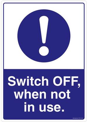 Safety Sign Store Switch Off Emergency Sign Price in India - Buy Safety ...