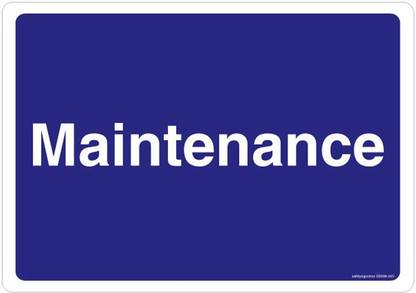 Safety Sign Store Maintenance Emergency Sign