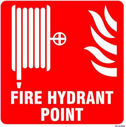 SignageShop Fire Hydrant Point Emergency Sign