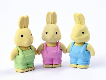 COI CUTE 3D RABBIT ERASERS FOR KIDS Non-Toxic Eraser