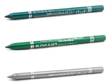 BONJOUR PARIS Single Apply 0107201639 Glazed Green-Pure Green-Silver Eye Liner 3.6 g