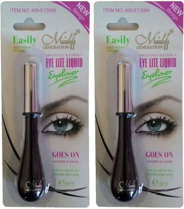 MN Makeup Beauty Liquid Eye Liner Pack of 2 6 ml