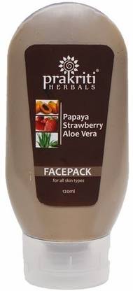 Prakriti Herbals Rejuvenating Papaya Strawberry Aloevera Facepack