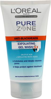 L'Oréal Paris Pure Zone Anti-Blackheads Exfoliating Gel Wash Face Wash