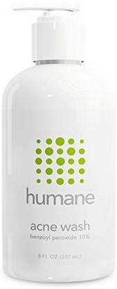Humane Benzoyl Peroxide 10% Acne Treatment Body &  Face Wash