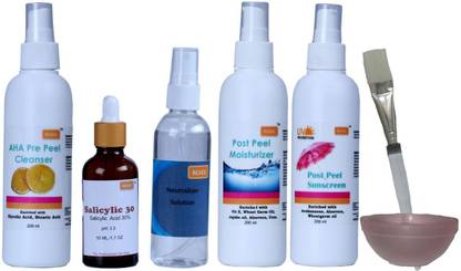 REJSOL Salicylic Acid Peel 30% 50 ML with Pre Peeling Cleanser Neutralizer Moisturizer Sunscreen