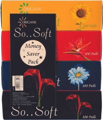 SoSoft Origami Sosoft Face Tissue 4 in 1 100 Pulls