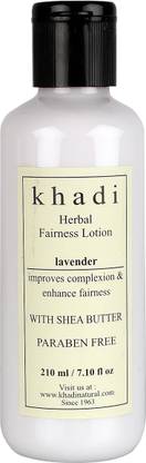 KHADI NATURAL Lavender Herbal Fairness Lotion (With Shea Butter & Paraben Free)