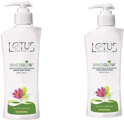 LOTUS Herbals whiteglow skin brightening and whitening lotion( pack of 2)