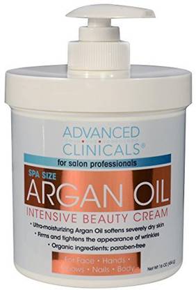 Advanced Clinicals Spa Size Pure Argan Oil Intensive Beauty Cream