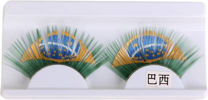 MagiDeal Brazil National Flag Fake False Eyelashes