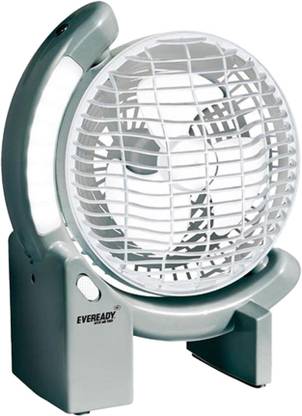 EVEREADY Rechargeable with LED Light (RF02) AC-DC 3 Blade Table Fan