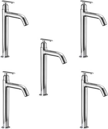 Oleanna ModelSD-11 Speed Pillar Cock Toll Body 12" Long Chrome Finishing (Disc Fitting | Quarter Turn | Form Flow) (Pack of 5 Pcs) Pillar Tap Faucet