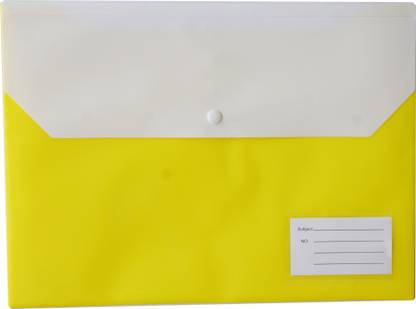 polen Button Series Plastic Document Folder (A4 Compatible)