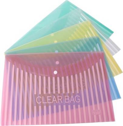 Hari Om Enterprises Plastic My Clear Bag With Linear Printing