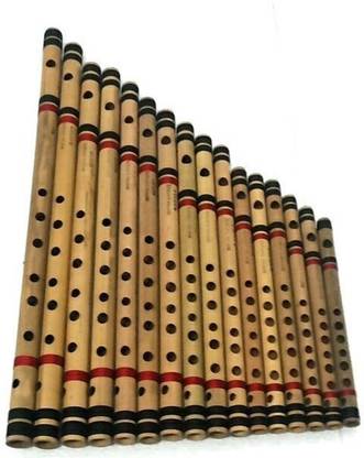 SG Musical 16 Piece Bansuri Set Bamboo Indian Flutes