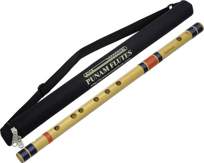 Punam Flutes C Natural Medium Bamboo 