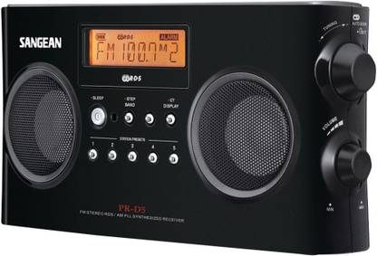 Sangean PR-D5BK AM/FM Portable Radio with Digital Tuning and RDS FM Radio