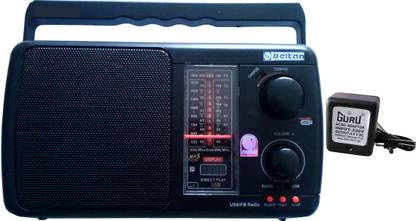 Deltan USB MP3 Player with inbuilt Rechargeable-battery and AC Adapter FM Radio