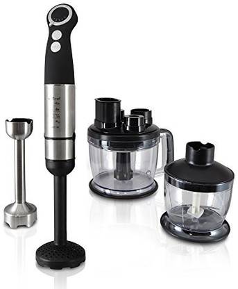 Nutrichef Heavy Duty Food Processor and Immersion Blender, Stainless Steel with Attachments 350 W Food Processor