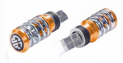 Speedwav Coil Spring Style Bike Foot Pegs Set Of 2 GOLDEN-Suzuki GS 150R Foot Rest