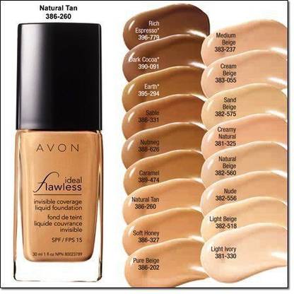 AVON Liquid Foundation Ideal Flawless Invisible Coverage Spf 15 Foundation