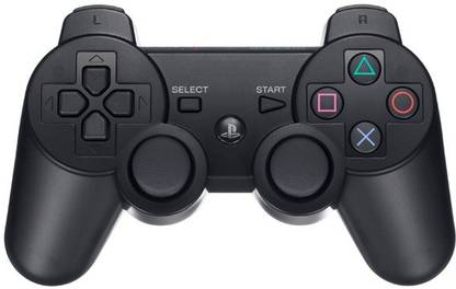 Saturn Retail Black Wireless controller Dual sock, Gamepade(For PS3 )PS3-125796  Gamepad