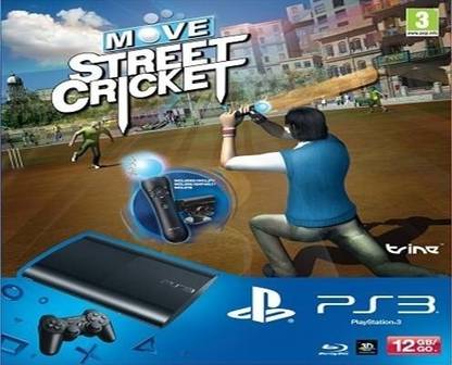 SONY PlayStation 3 (PS3) 12 GB with Move Street Cricket