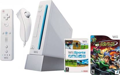 NINTENDO Wii with Ben 10 Galactic Racing, 5-in-1 Game Pack