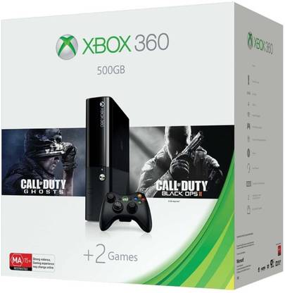 MICROSOFT Xbox 360 E 500 GB with Call of Duty Ghosts and Black Ops II