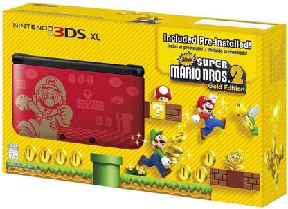 NINTENDO 3DS XL with Pre-installed New Super Mario Bros 2 Gold Edition with New Super Mario Bros 2 Gold Edition