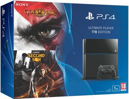 SONY PlayStation 4 (PS4) 1 TB with God of War III: Remastered and inFamous Second Son