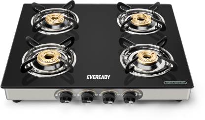 EVEREADY Glass, Stainless Steel Manual Gas Stove